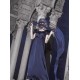 Faeries Daffodil Yoru Nova Dark Blue Crinkled Satin One Piece(Reservation/Full Payment Without Shipping)
